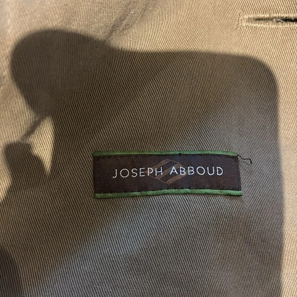 Joseph Abboud Vintage style checkered  Lined Mens Khaki Trench Coat Size XL - Picture 11 of 16